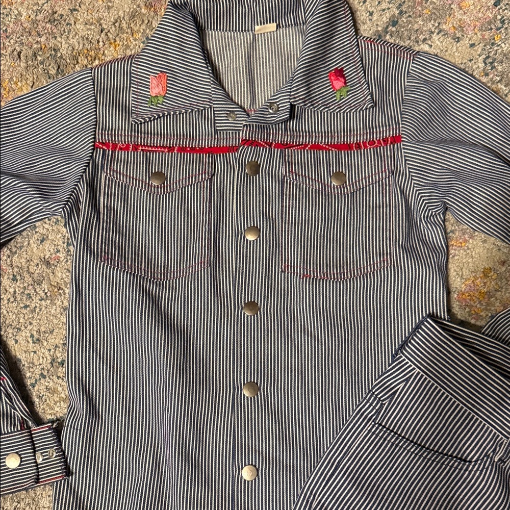 VINTAGE 1970 Toughskins Girls’ Denim Jacket and Flare/Bell Bottom Jeans/Pants 12